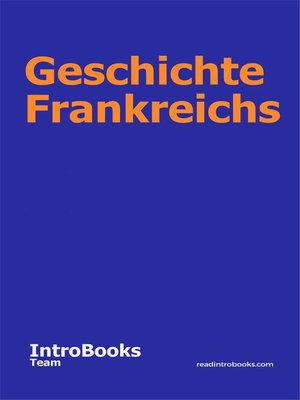 cover image of Geschichte Frankreichs